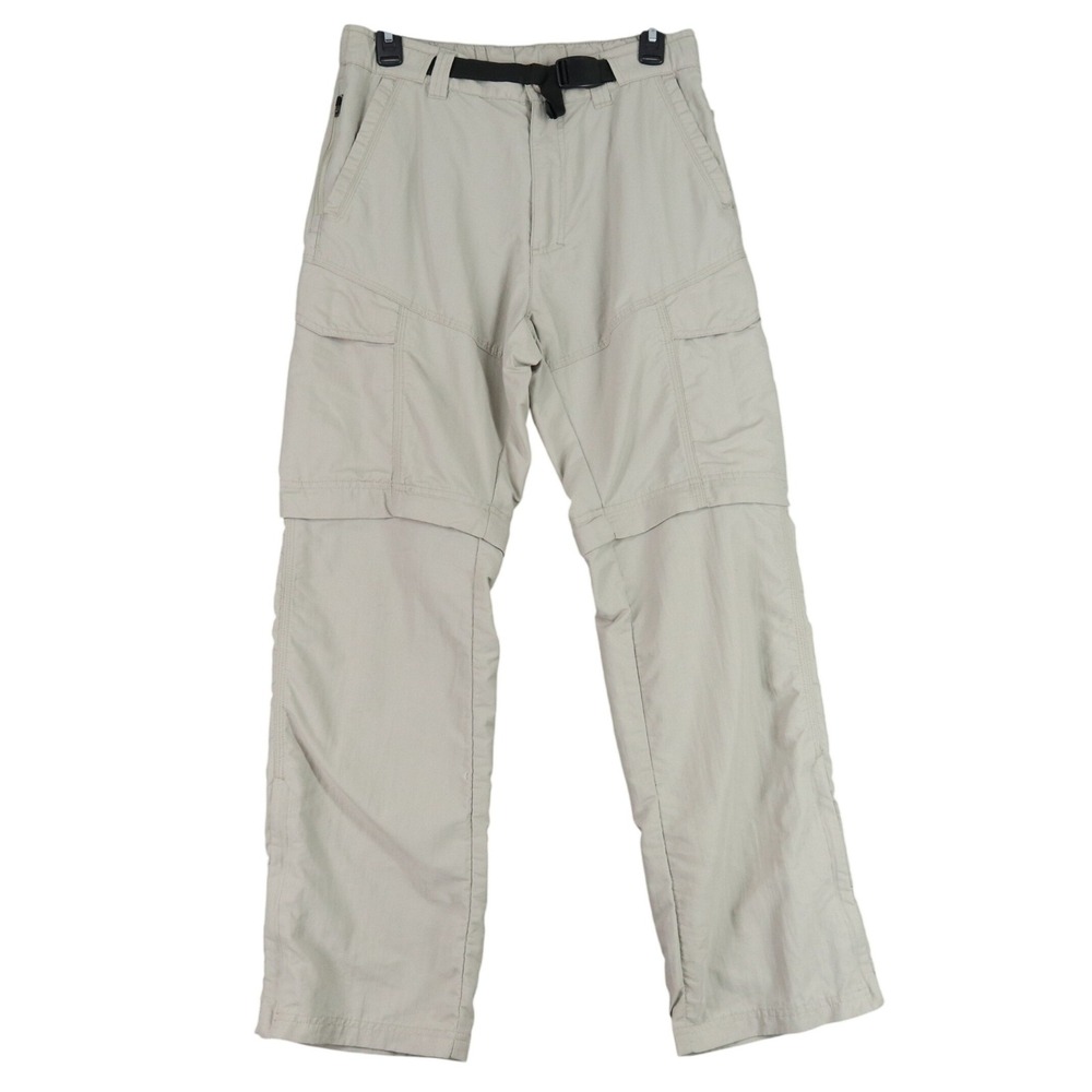 Red Head No Fly Zone Convertible Hiking‎ Pants Mens 30x28 Tan Nylon Cargo